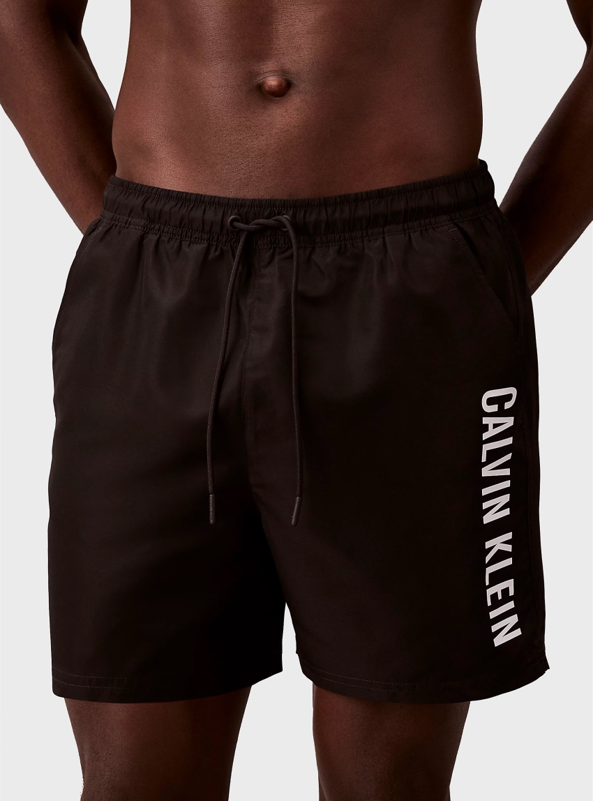 Calvin Klein Medium Drawstring Swim Shorts - Black