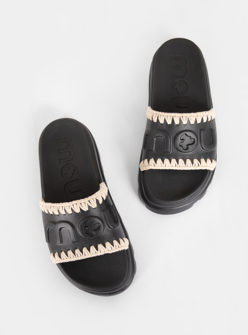 Mou Eva One-Piece Slide - Black