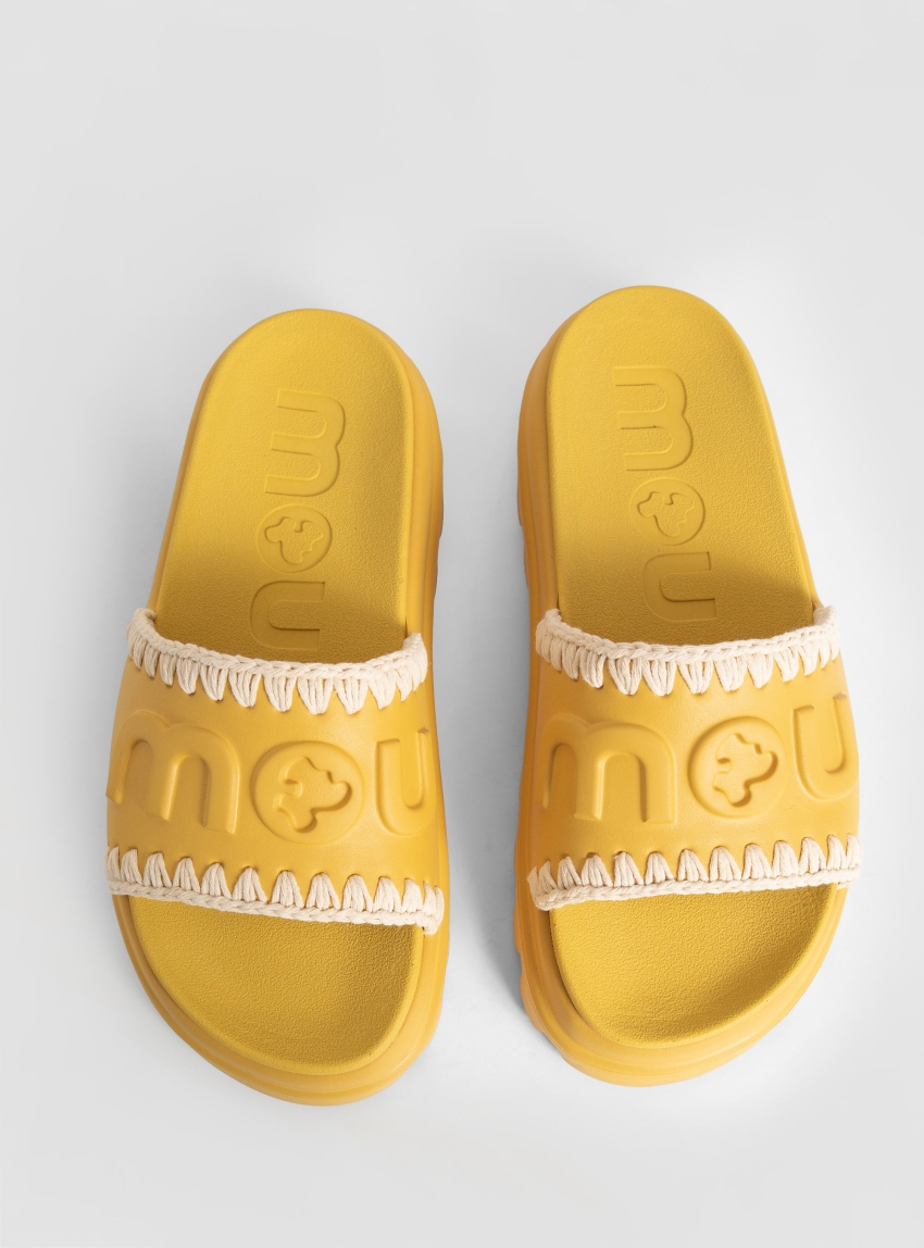 Mou Eva One-Piece Slide - Yellow