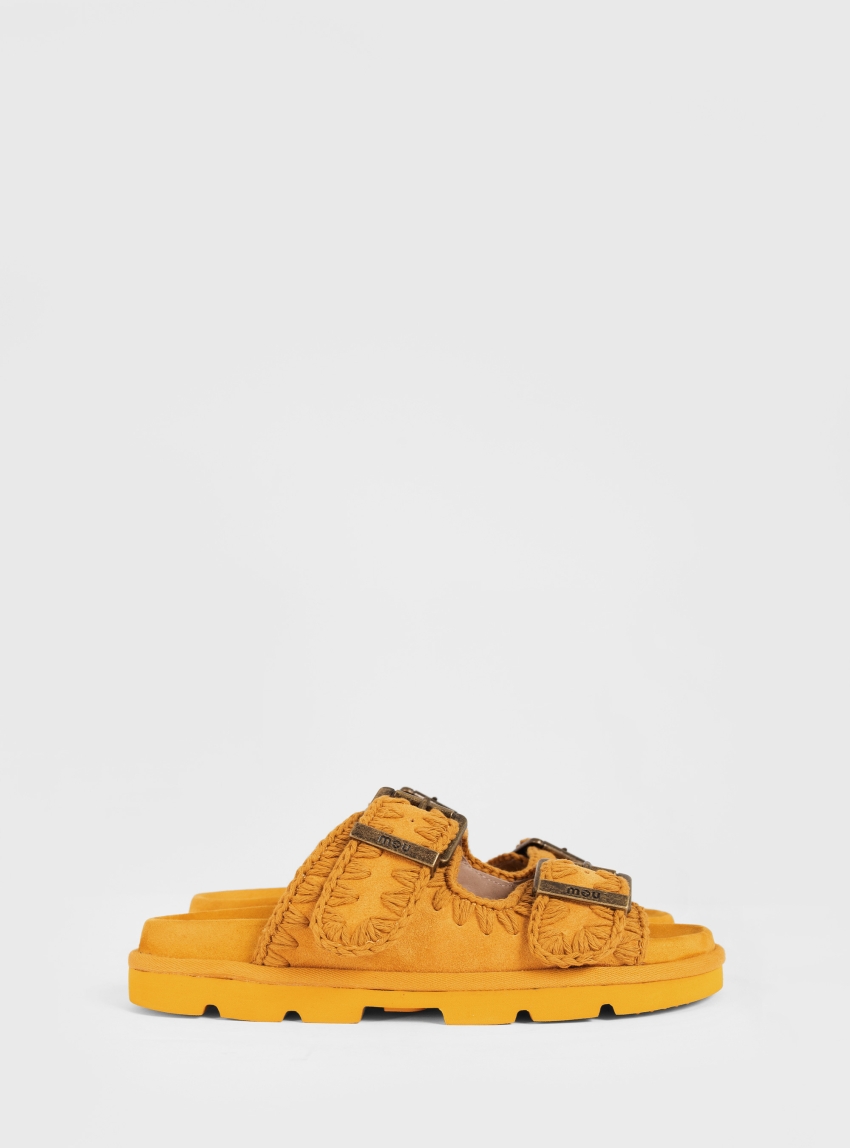 Mou Low Bio Sandal Two Buckles - All Monochrome - Light Brown