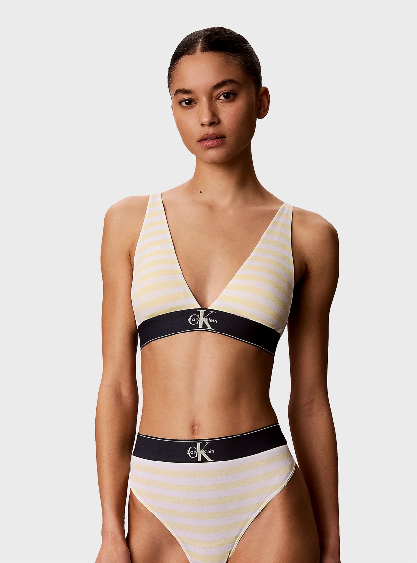 Calvin Klein Triangle Bralette - Striped
