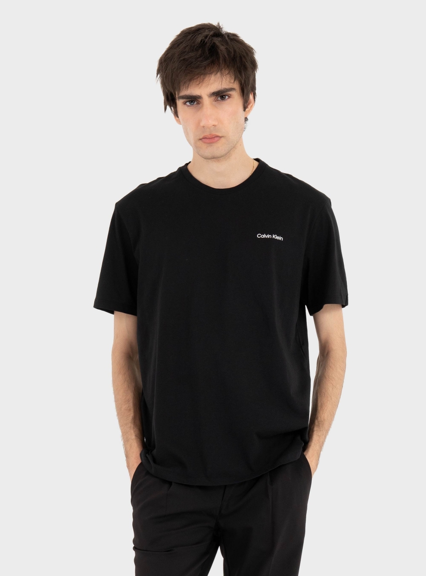 Calvin Klein MICRO LOGO CREWNECK TEE - Black
