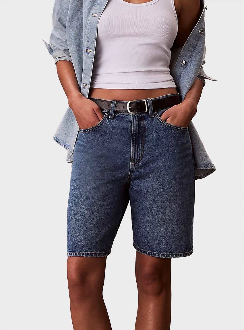Calvin Klein Denim Bermuda Shorts - Dark Aged Denim