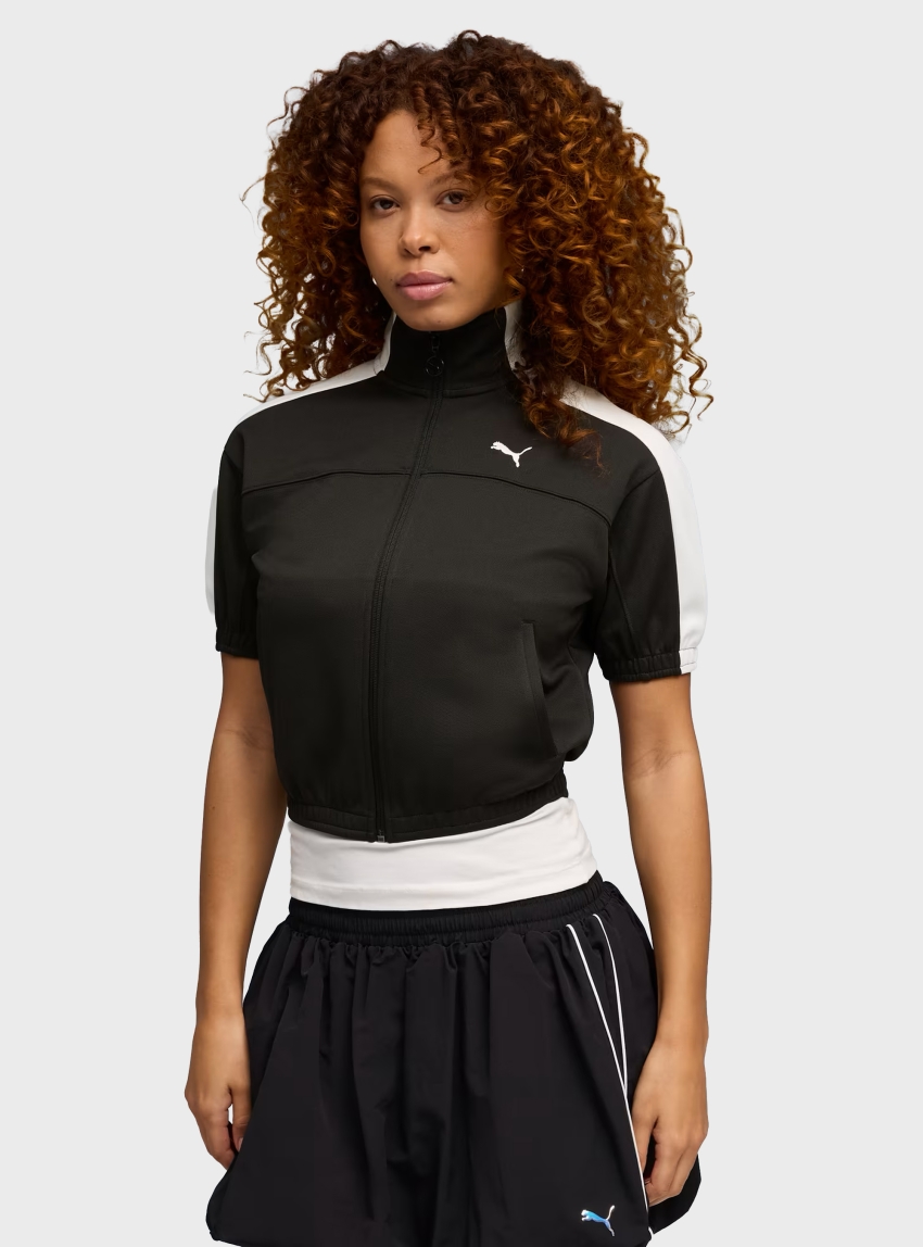 PUMA T7 Short Sleeve Jacket Full Zip - Black
