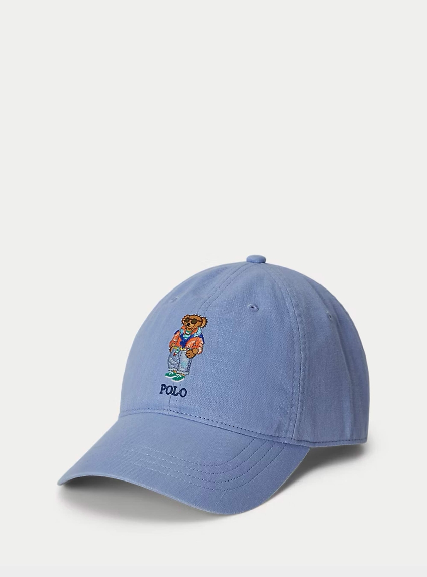 Polo Ralph Lauren Polo Bear Linen Ball Cap - Light Blue