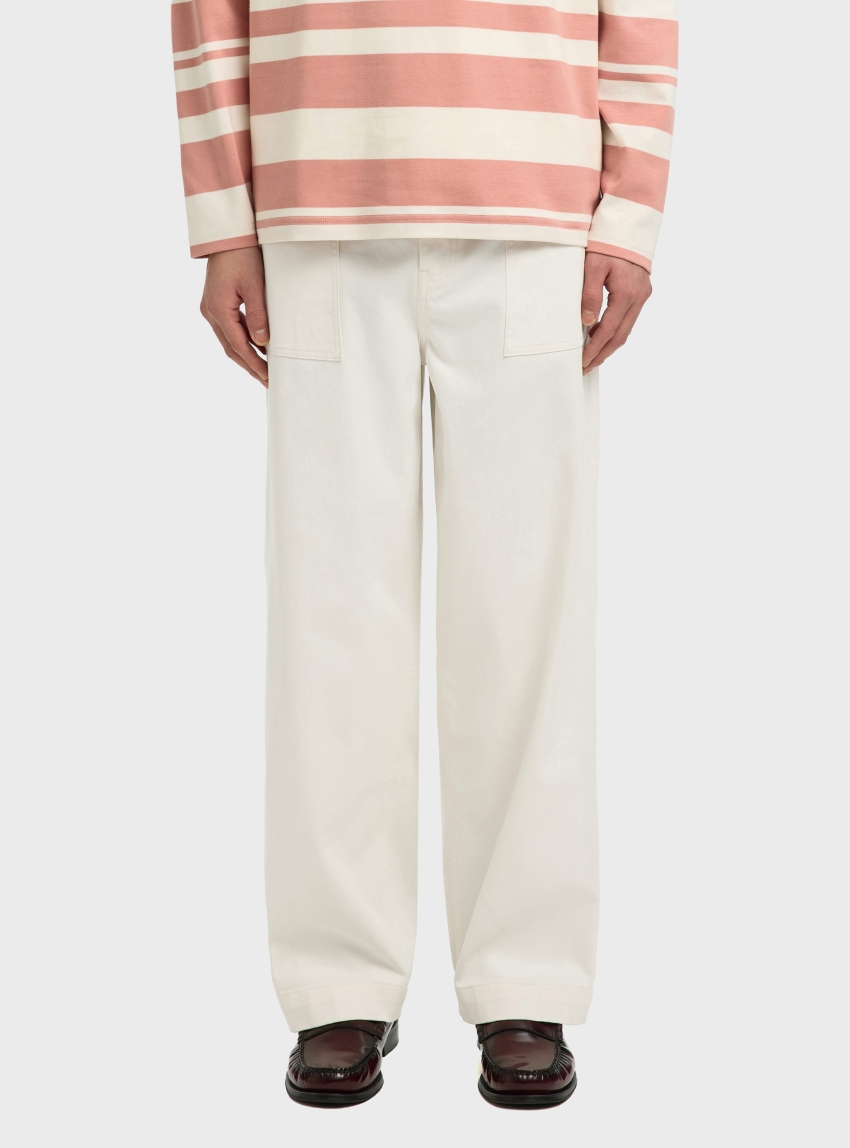 Selected 260-Wide Leg Hotel Amour Pants - Ecru