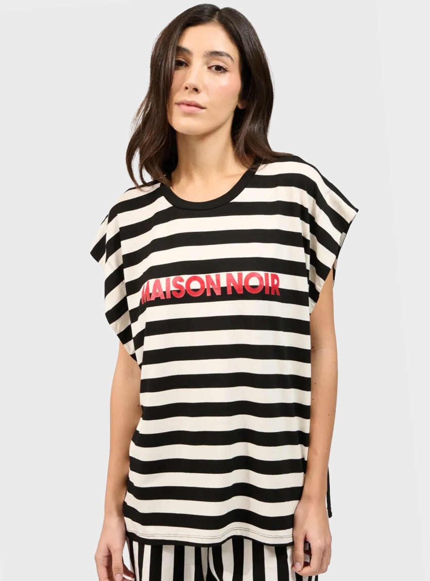 Collectiva Noir Silia Top - Black & White