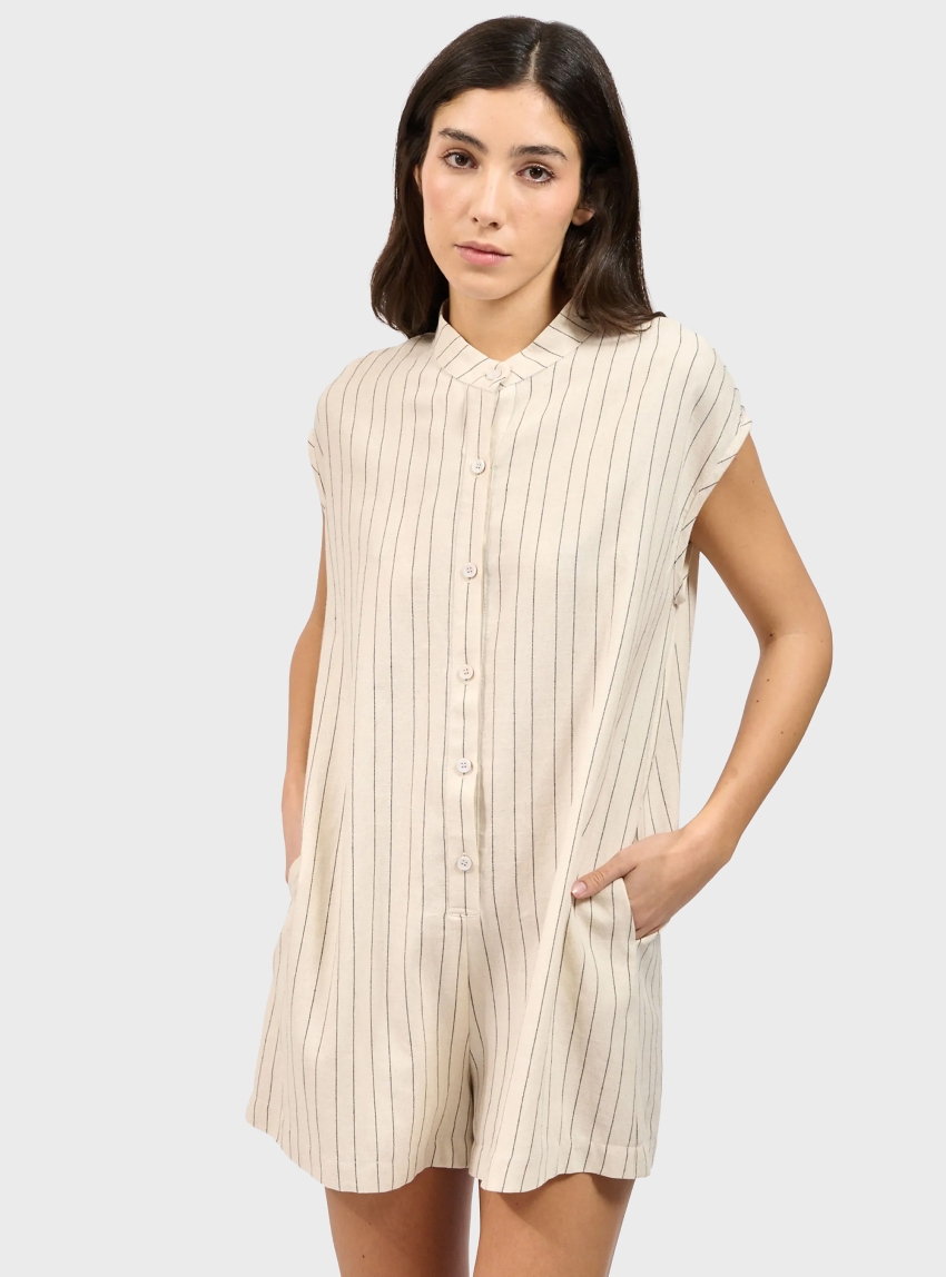 Collectiva Noir Root Playsuit - Beige