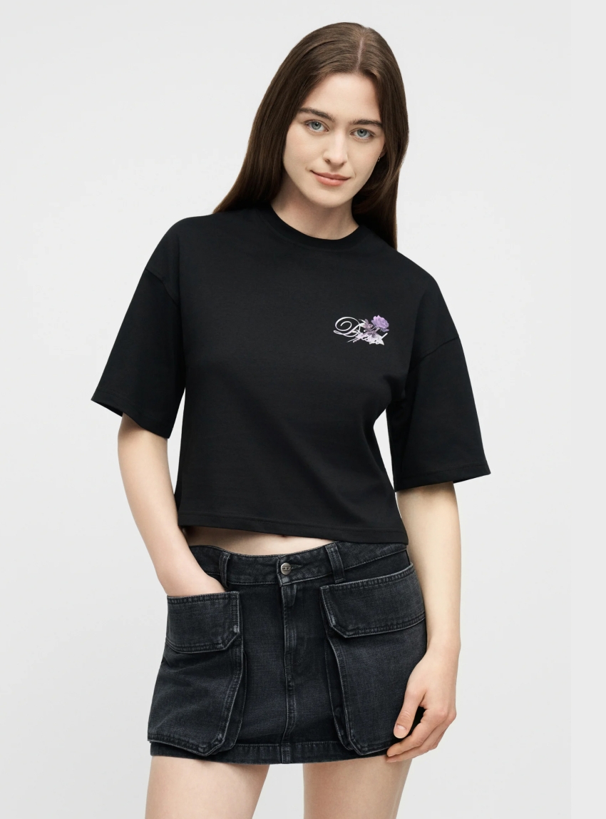 Diesel T-Cropyn T-Shirt - Black
