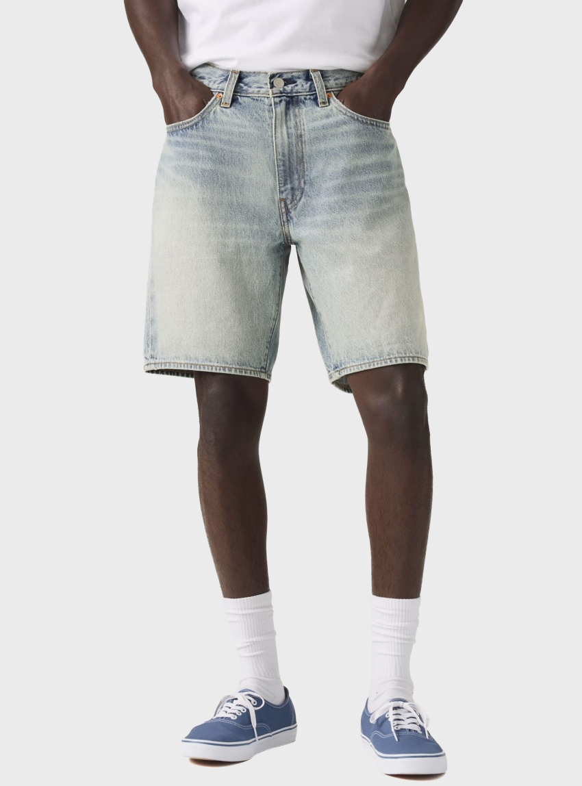 Levi's 468 Loose Fit Shorts - Light Aged Denim