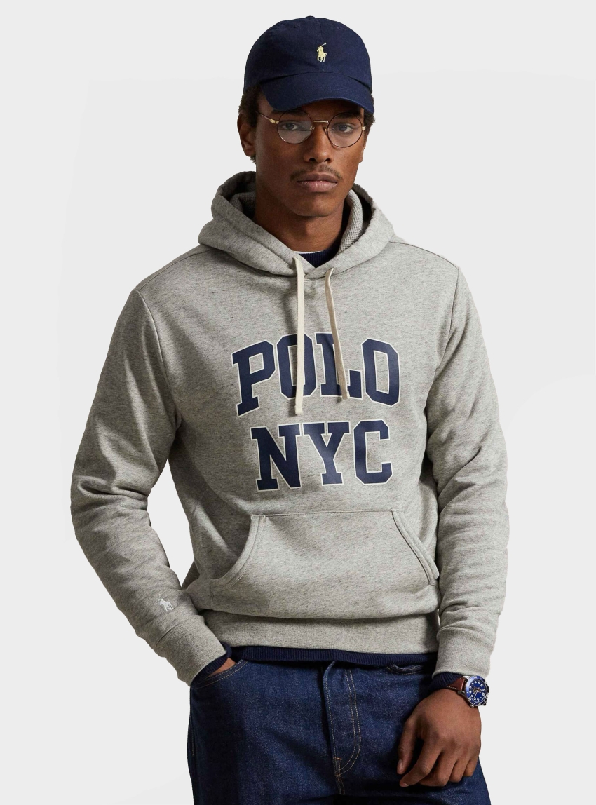 Polo Ralph Lauren Relaxed Fit Fleece Hoodie - Grey Melange