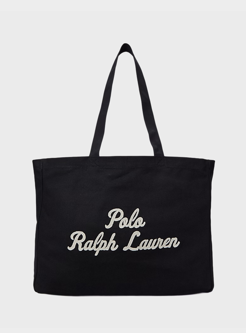 Polo Ralph Lauren Embroidered Canvas Tote - Black