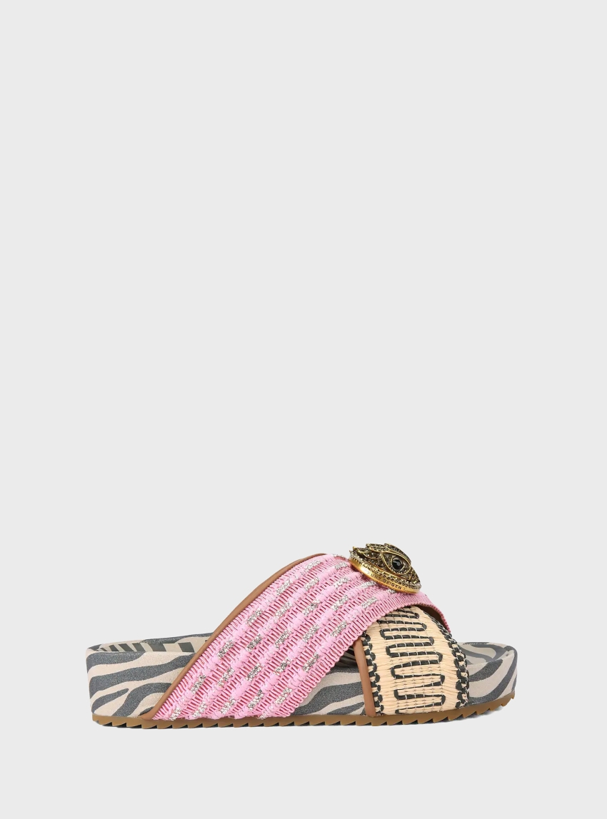 Kurt Geiger Chelsea Cross Strap Sandals - Pink