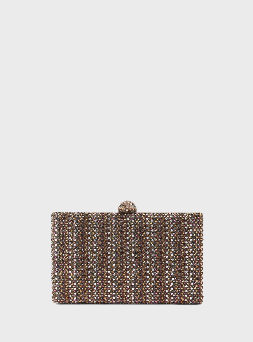 Kurt Geiger Crystal Kensington Clutch - Bronze