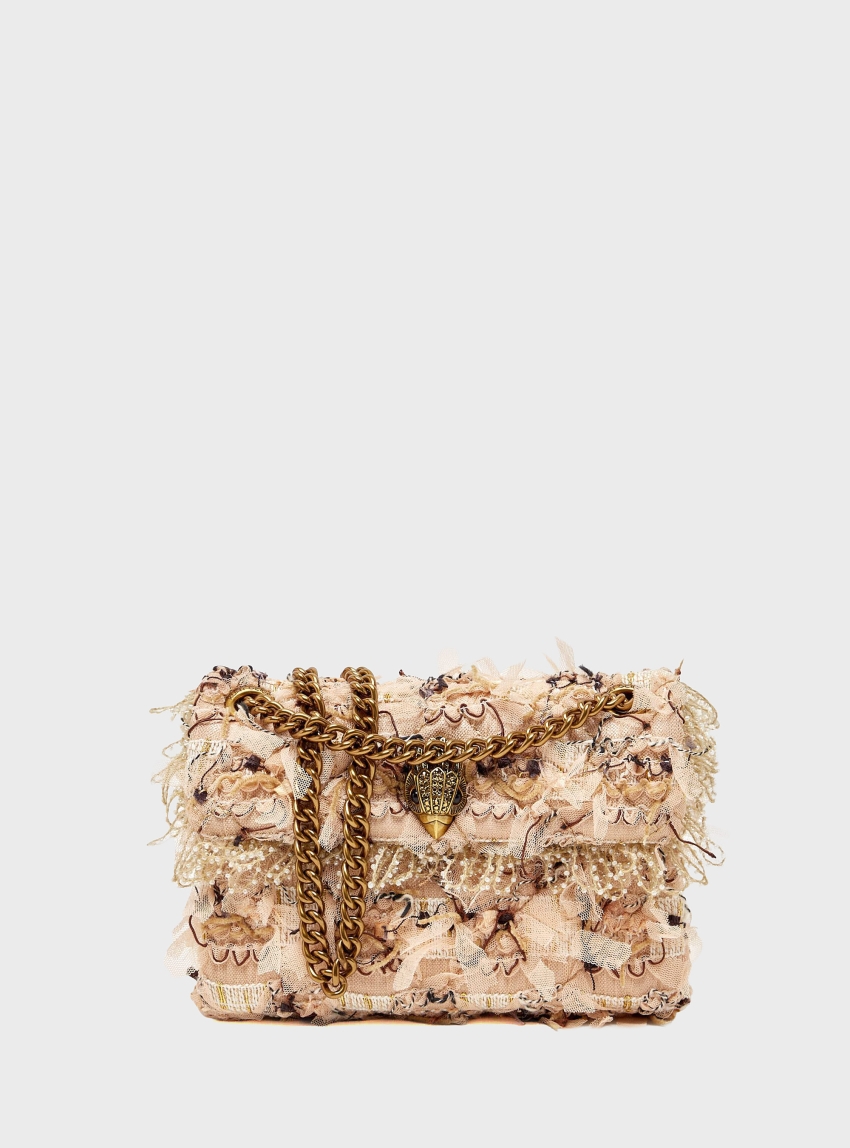 Kurt Geiger Tweed Mini Kensington - Beige