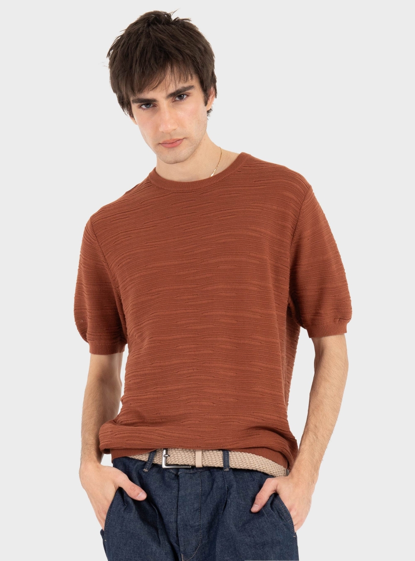 Antony Morato Sweater Regular Fit In Cotton Soft Yarn - Rust