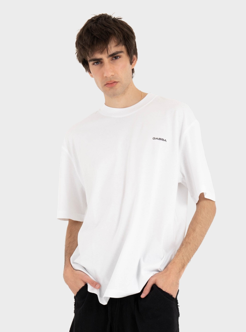 Gabba GABnigel Boxy Logo GOTS SS - White
