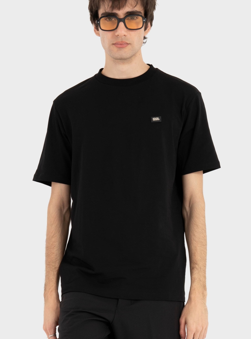 Karl Lagerfeld Logo Badge T-Shirt - Black