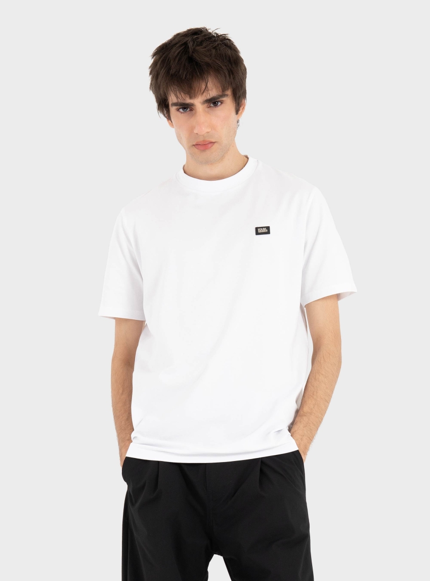 Karl Lagerfeld Logo Badge T-Shirt - White