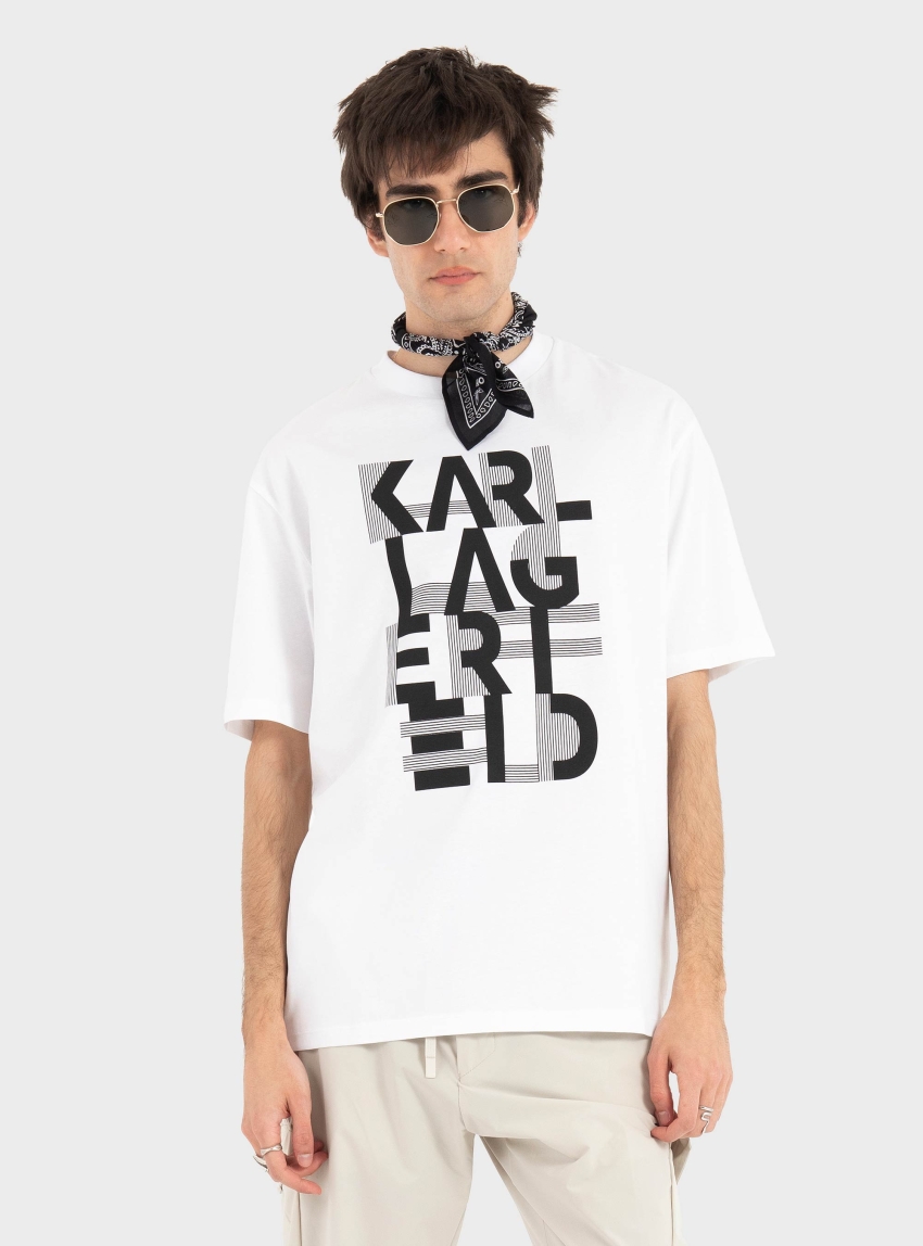 Karl Lagerfeld Loose Fit T-Shirt - White