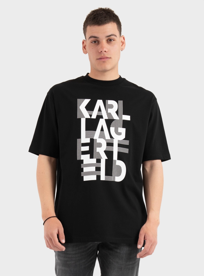 Karl Lagerfeld Loose Fit T-Shirt - Black