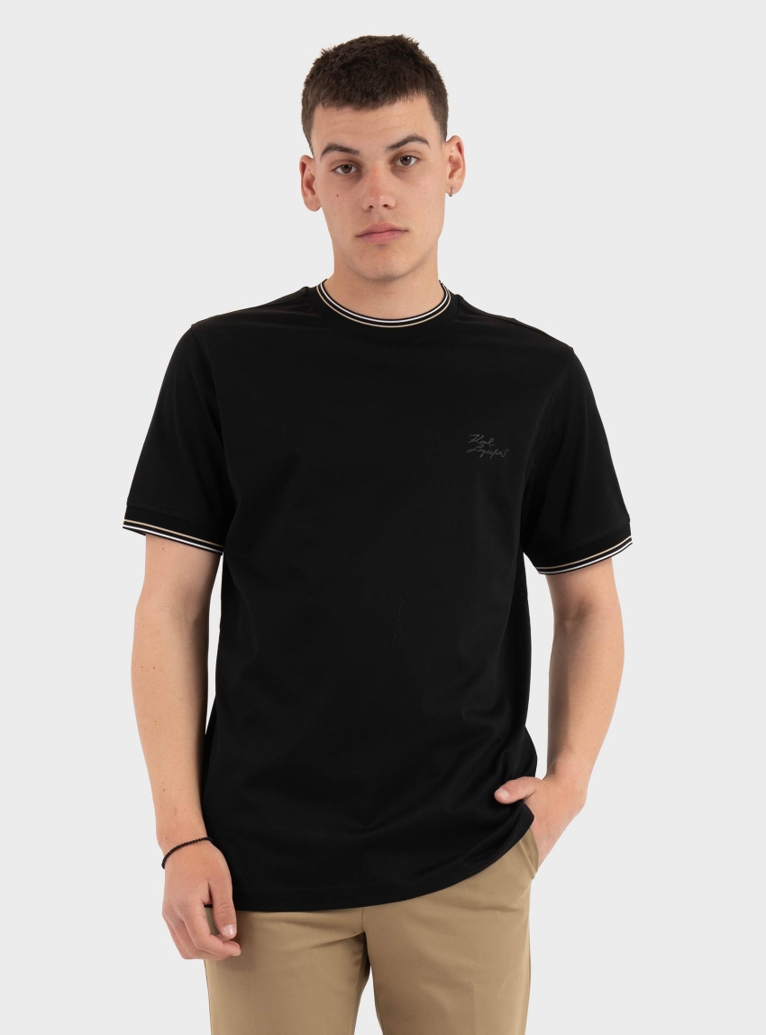 Karl Lagerfeld Signature Logo T-Shirt - Black