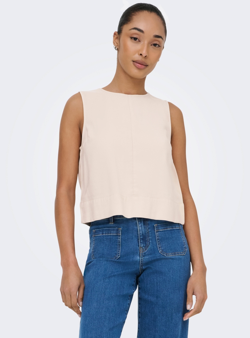 Only Dorsi Aris Loose Top - Pumice Stone