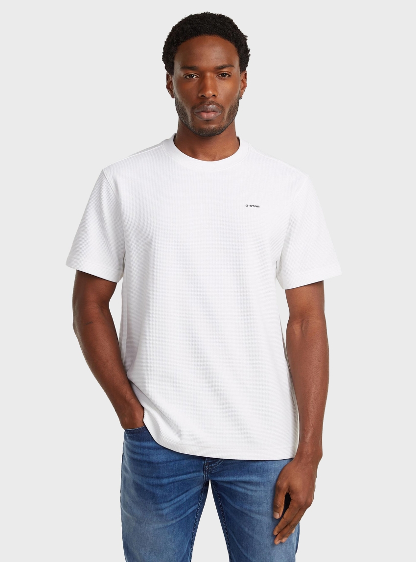 G-Star True Regular Structured T-Shirt - White