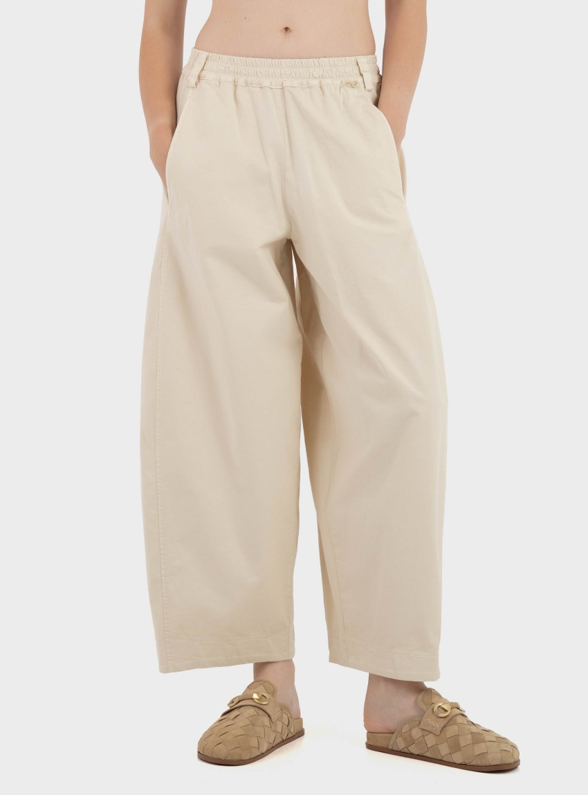 Philia Loft Barrel Trousers - Ecru