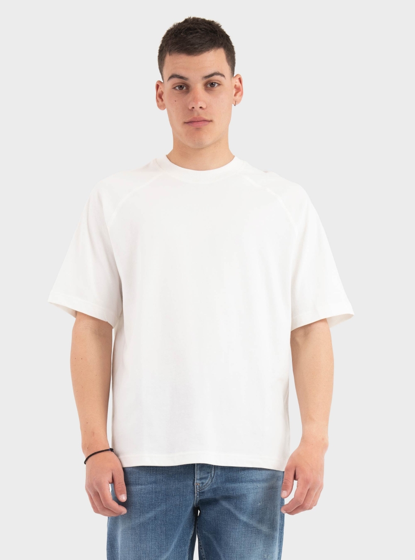 Drykorn Relaxed, Washed Cotton Tee Mavian - Off White