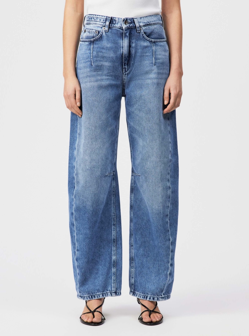 Drykorn Relaxed Fit Trousers In Soft Denim Liable - Light Aged Denim