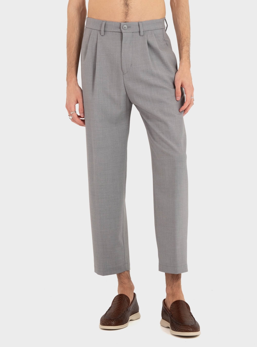 Drykorn Gabardine Tailored Trousers Maryko - Grey