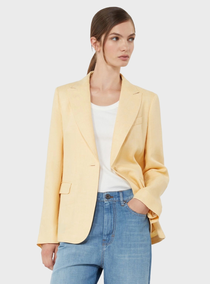 Weekend Max Mara Linen canvas blazer - Yellow