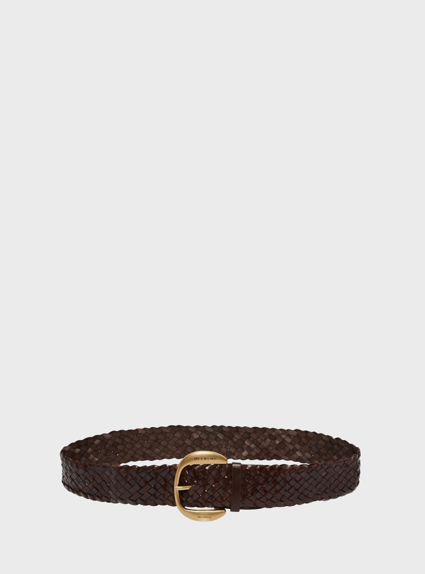 Weekend Max Mara Braided leather belt - Brown