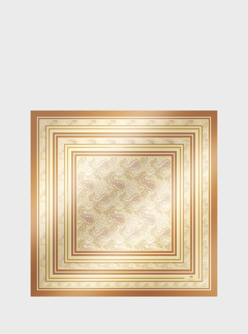 Weekend Max Mara Printed silk square foulard - Brown