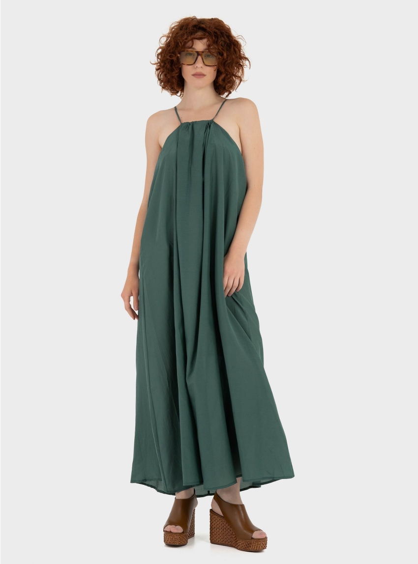 Black & Black Dress - Green