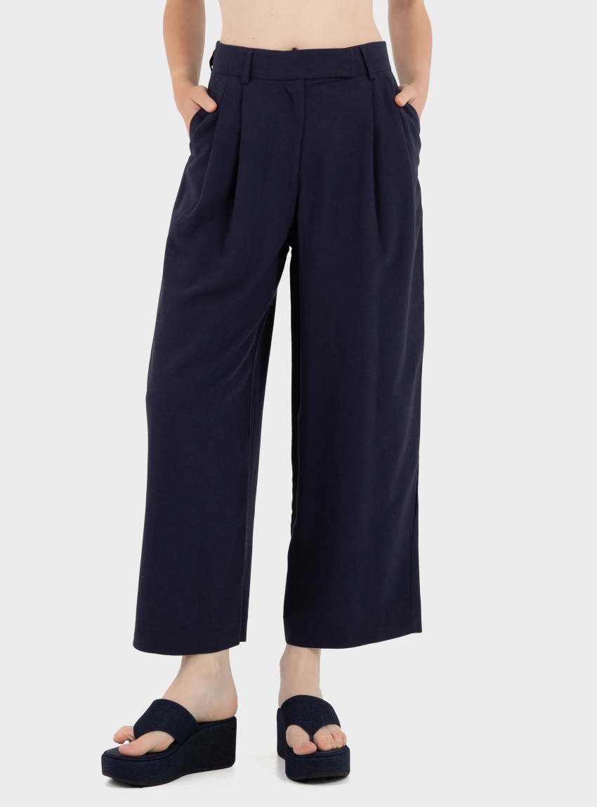 Black & Black Pants - Blue