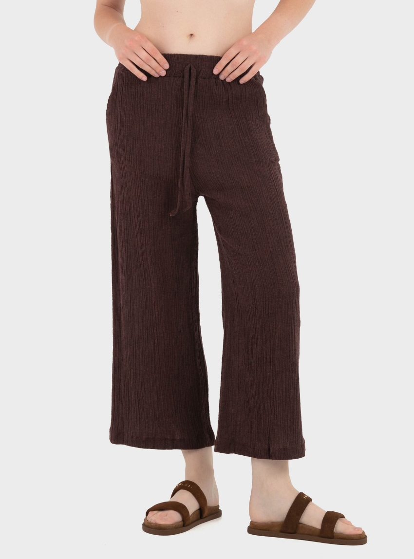 Black & Black Pants - Dark Purple