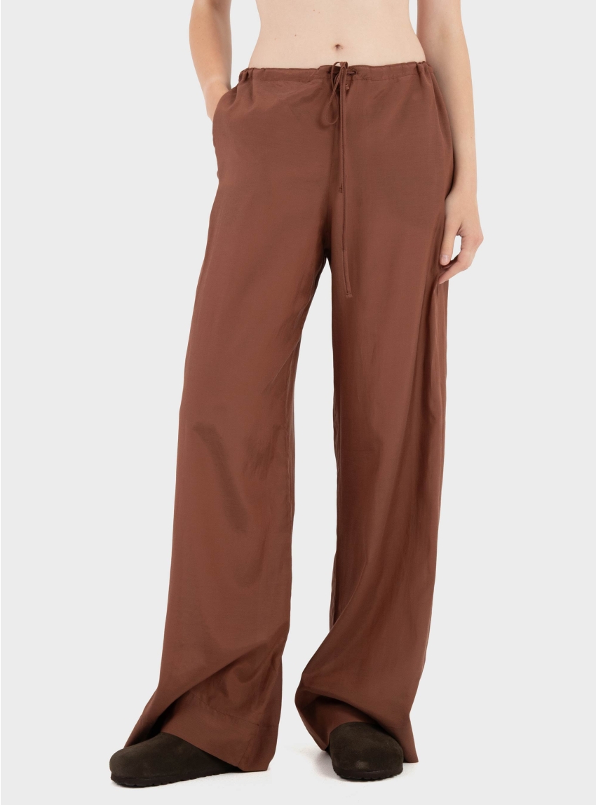 Black & Black Pants - Brown