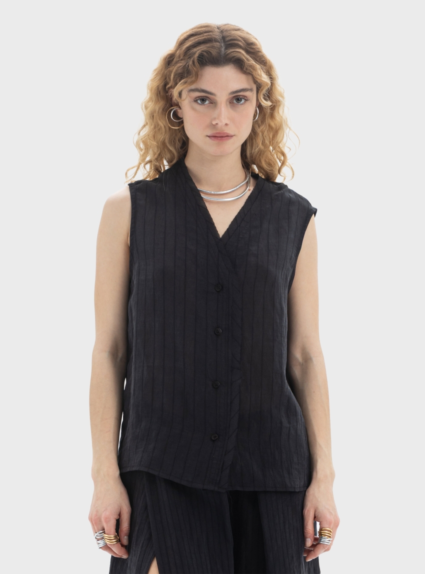 Black & Black Shirt - Black