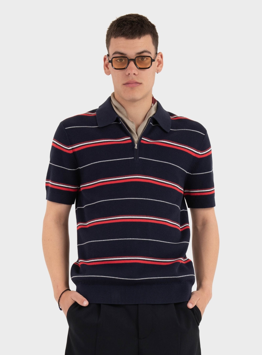 Gant Knitted Polo - Blue
