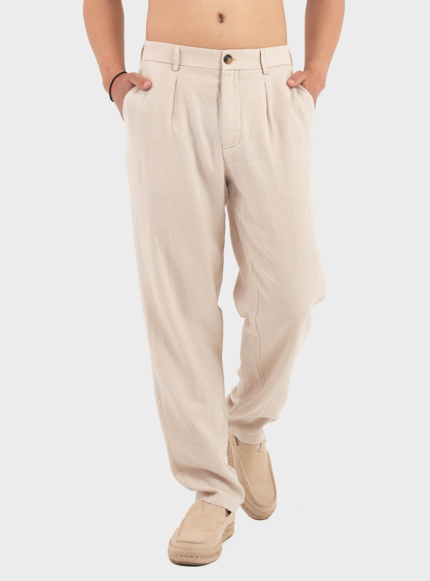 Gabba GABnapoli 19 Lino Pants - Light Beige