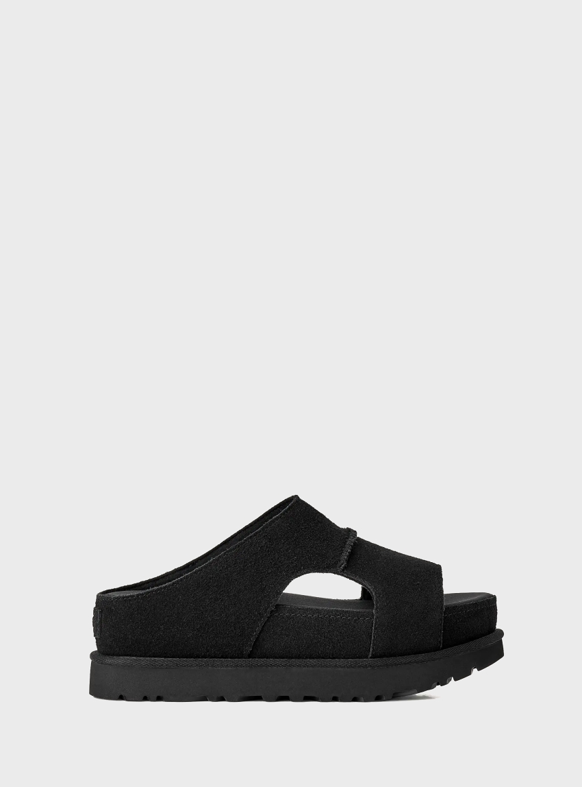 UGG Goldenstar Hi Cutout Slide Sandals - Black