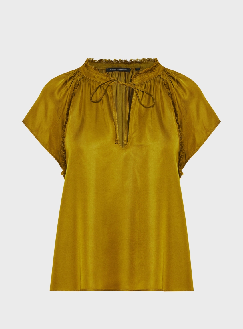 Dirty Laundry Relaxed Raglan Top - Olive 