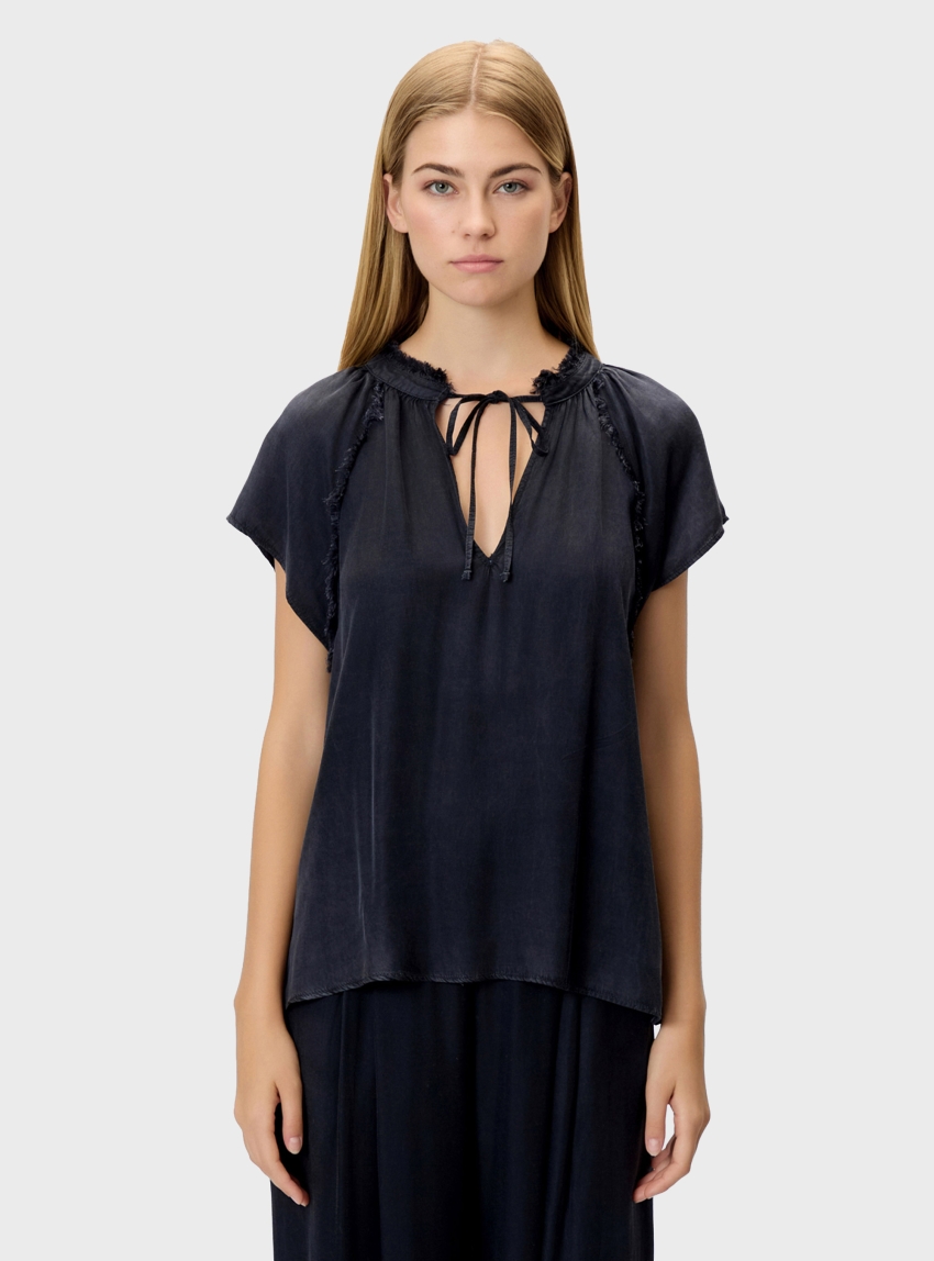 Dirty Laundry Relaxed Raglan Top - Blue