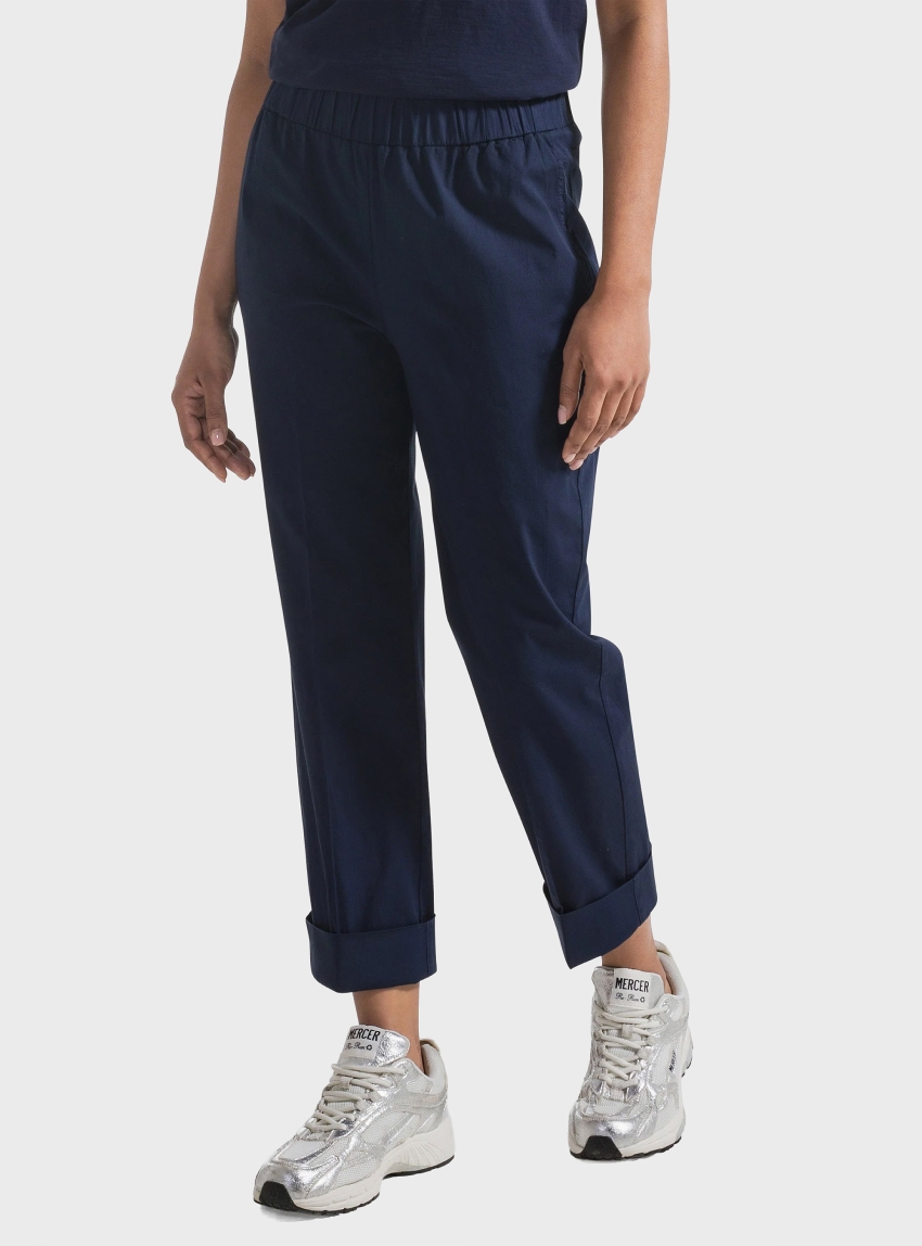 Deha Poplin Straight Pants - Blue