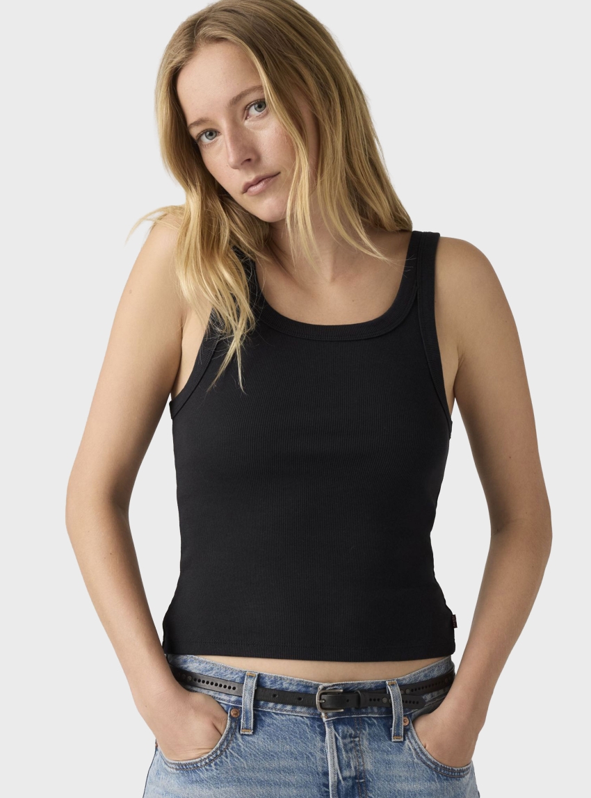 Levi's Essential Ribbed Tank Top - Black