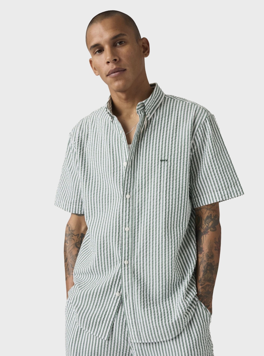 Levi's Short Sleeve Authentic Button-down Shirt - Green