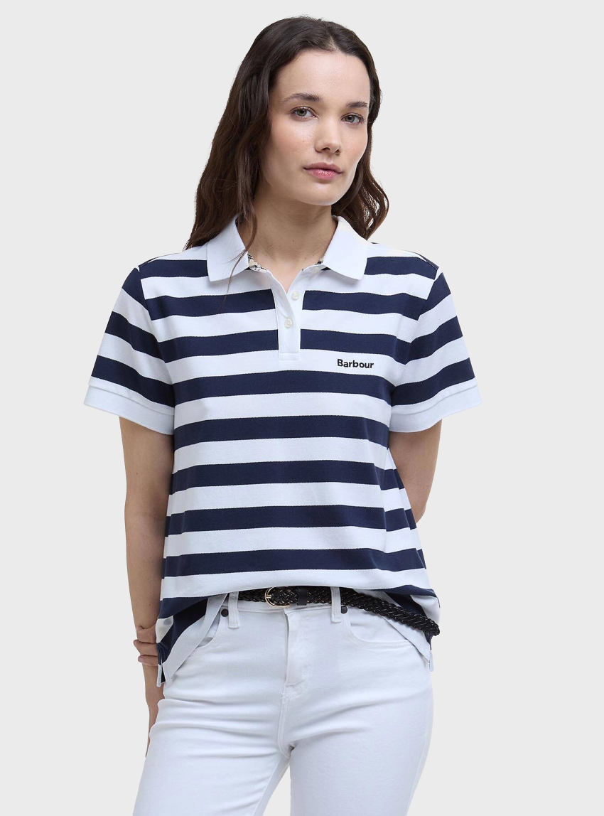 Barbour Ashbourne Striped Polo Shirt - Navy