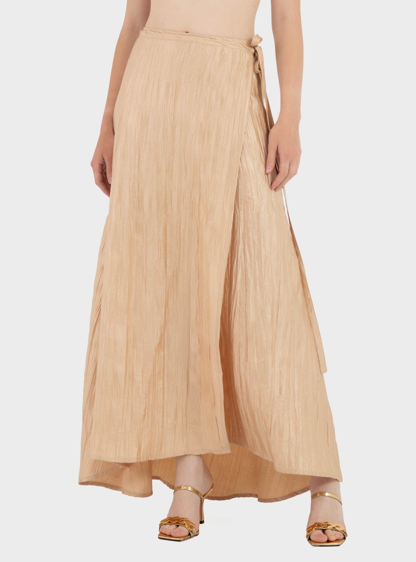 Ioanna Kourbela '"Moonlight Reflections" Maxi Wrap Skirt - Gold